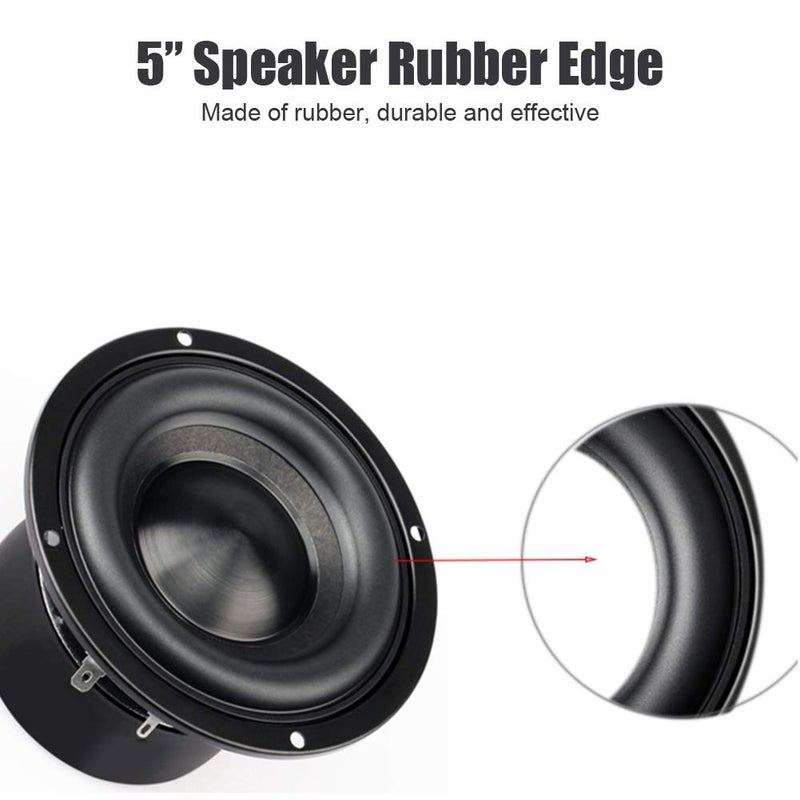 Serounder Speaker Surround Foam, Replacement Subwoofer Rubber Rim Circle Side Woofer Repair Part(5-inch) - Image 3